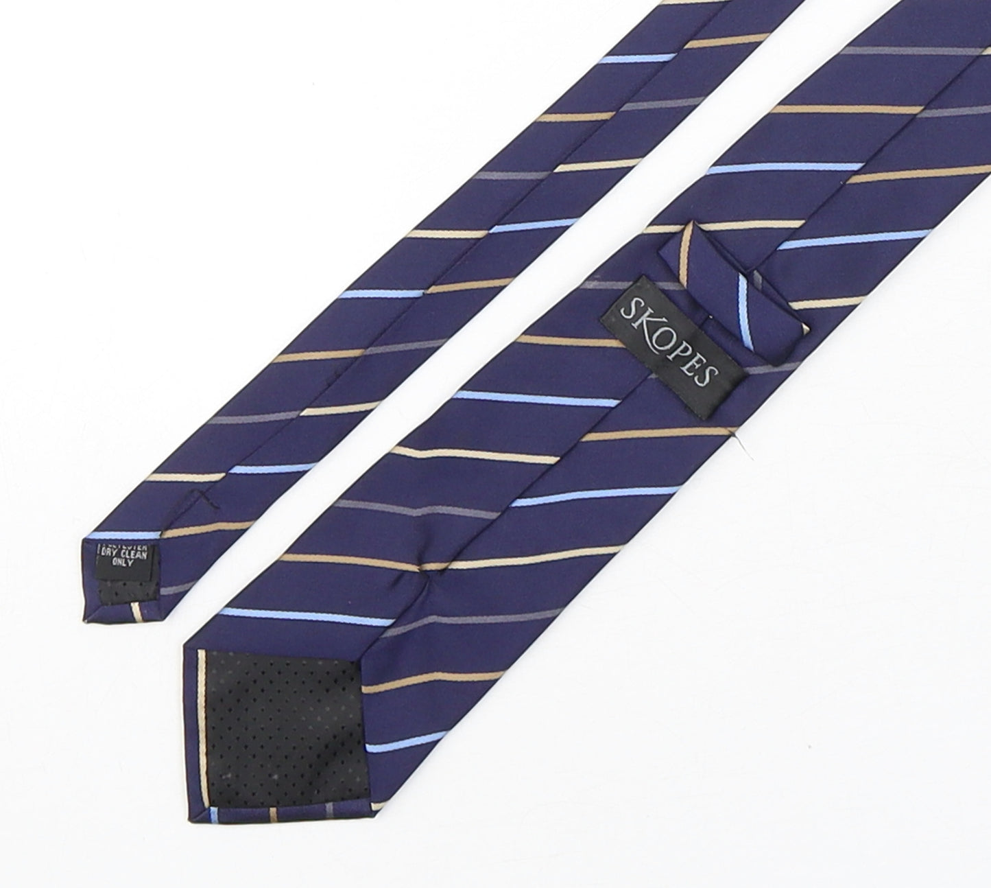 Skopes Mens Multicoloured Striped Polyester Pointed Tie One Size