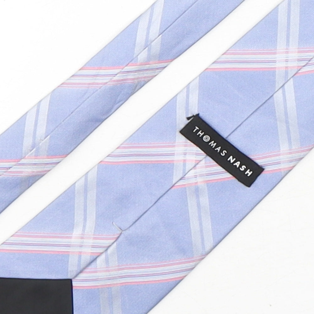 Thomas Nash  Mens Multicoloured Plaids & Checks Polyester Pointed Tie One Size