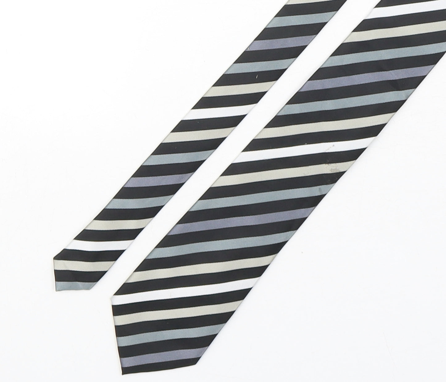 Thomas Nash  Mens Multicoloured Striped Polyester Pointed Tie One Size