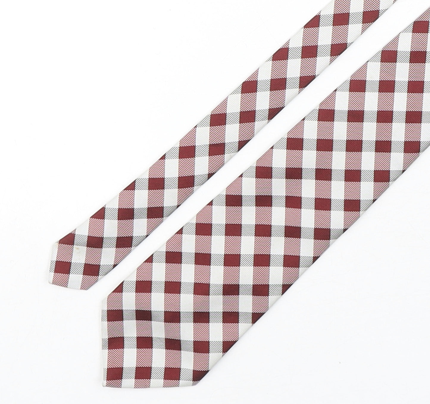 Marks and Spencer Mens Multicoloured Plaids & Checks Polyester Pointed Tie One Size