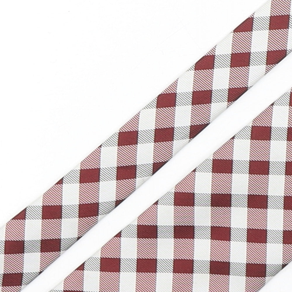 Marks and Spencer Mens Multicoloured Plaids & Checks Polyester Pointed Tie One Size