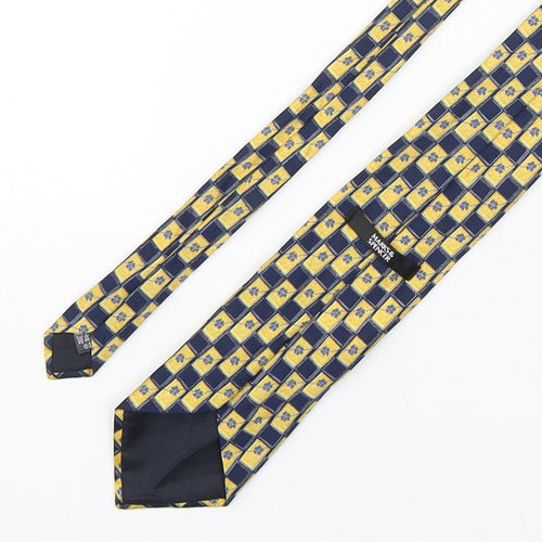 Marks and Spencer Mens Multicoloured Plaids & Checks Polyester Pointed Tie One Size