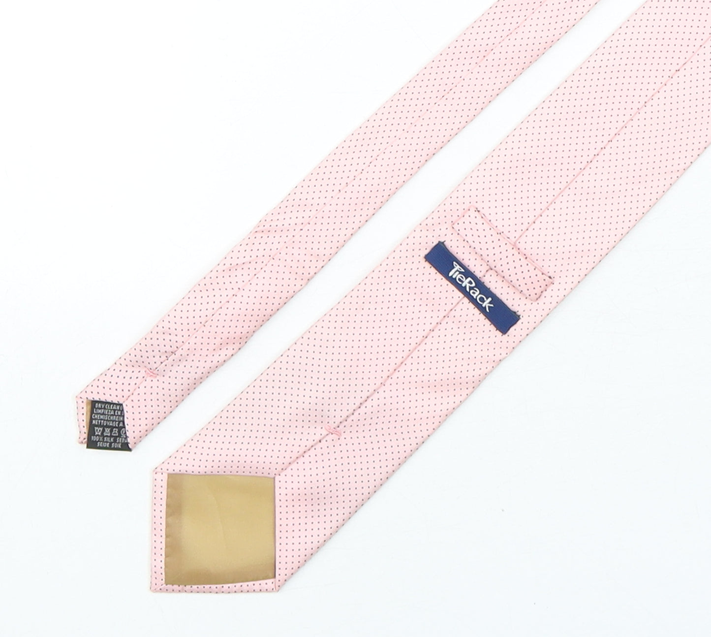 Tie Rack  Mens Pink Polka Dot Silk Pointed Tie One Size