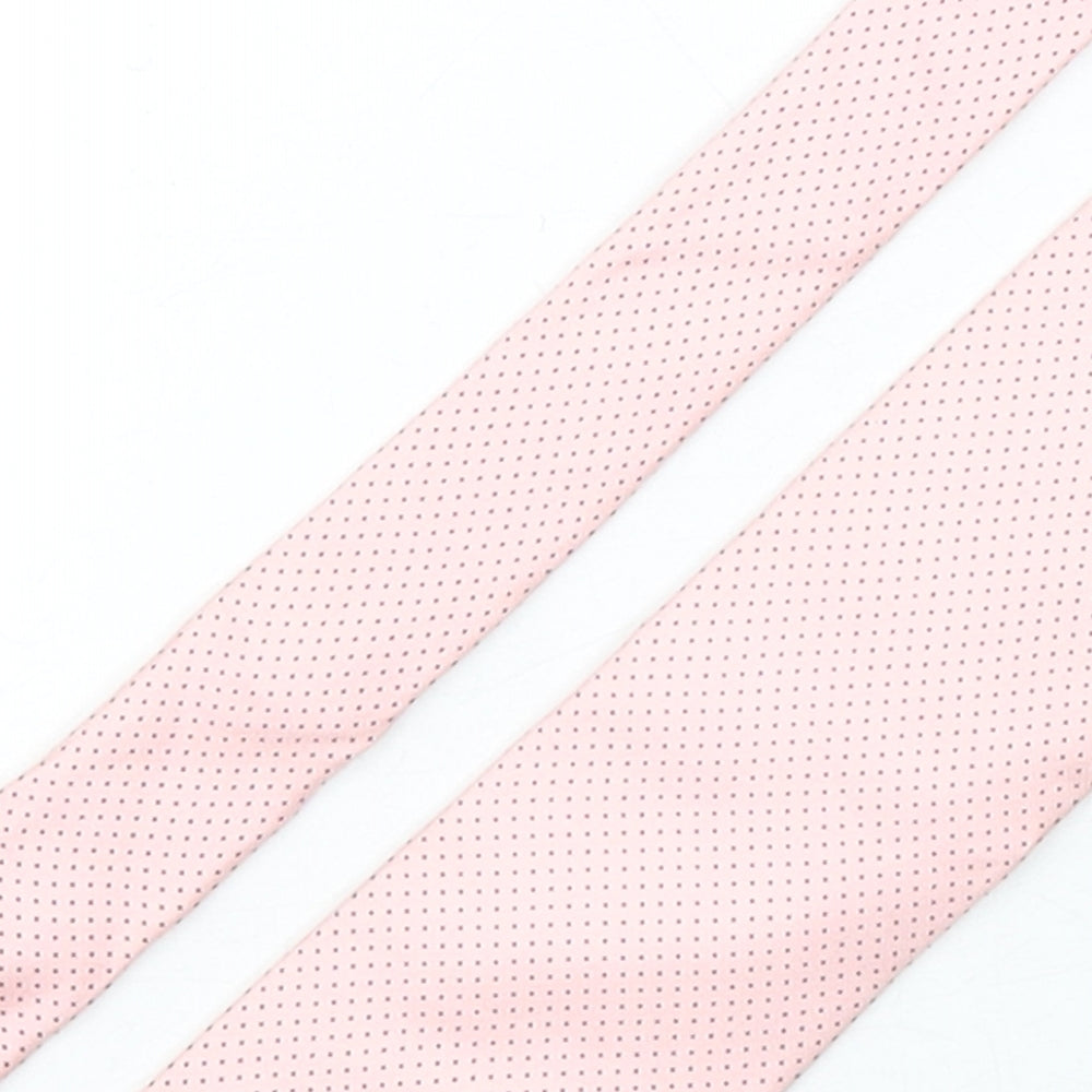 Tie Rack  Mens Pink Polka Dot Silk Pointed Tie One Size
