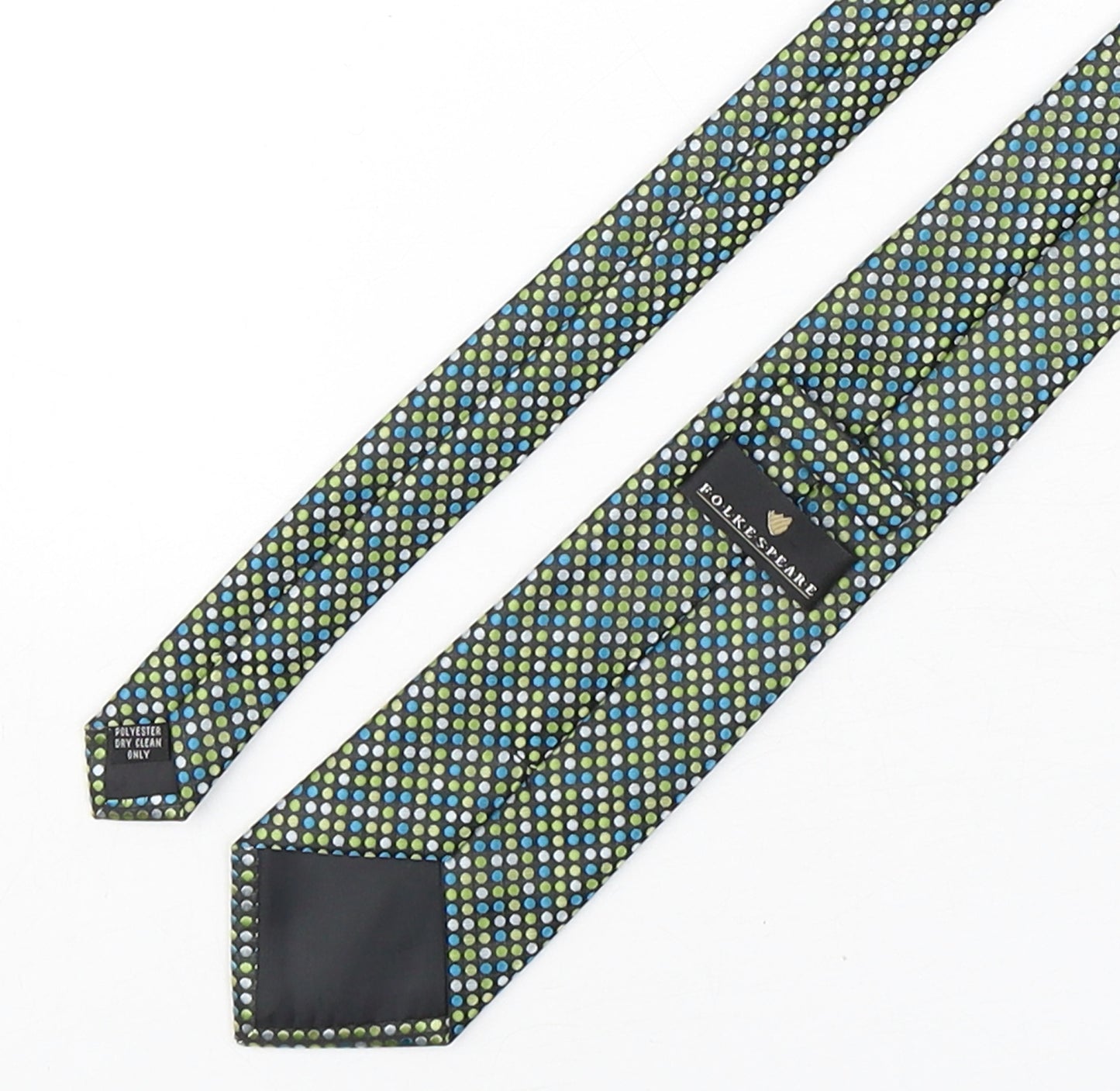 folkespeare Mens Multicoloured Polka Dot Polyester Pointed Tie One Size
