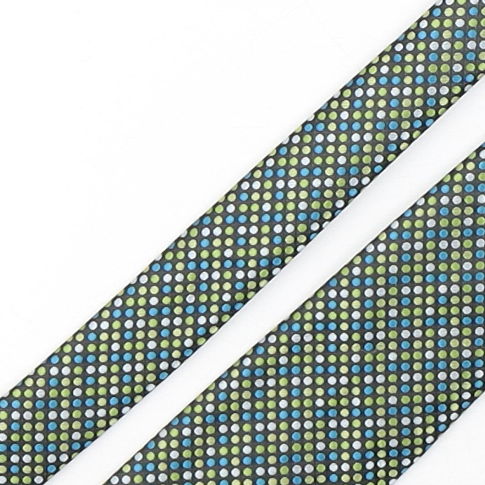 folkespeare Mens Multicoloured Polka Dot Polyester Pointed Tie One Size