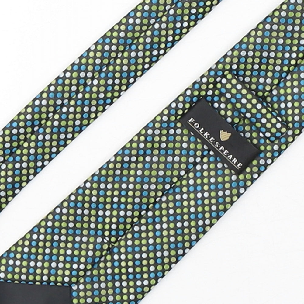 folkespeare Mens Multicoloured Polka Dot Polyester Pointed Tie One Size