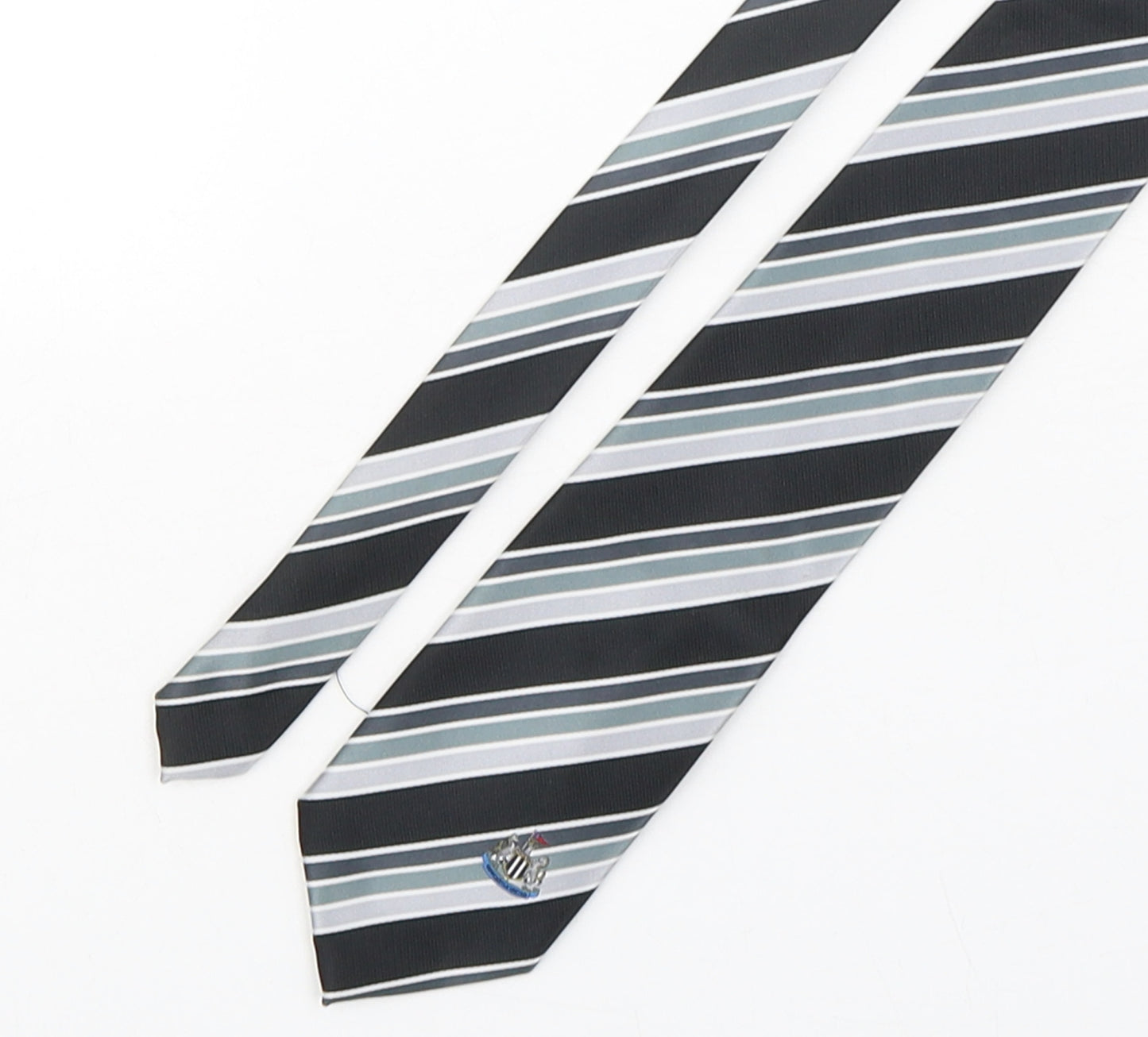 Newcastle United  Mens Multicoloured Striped Polyester Pointed Tie One Size