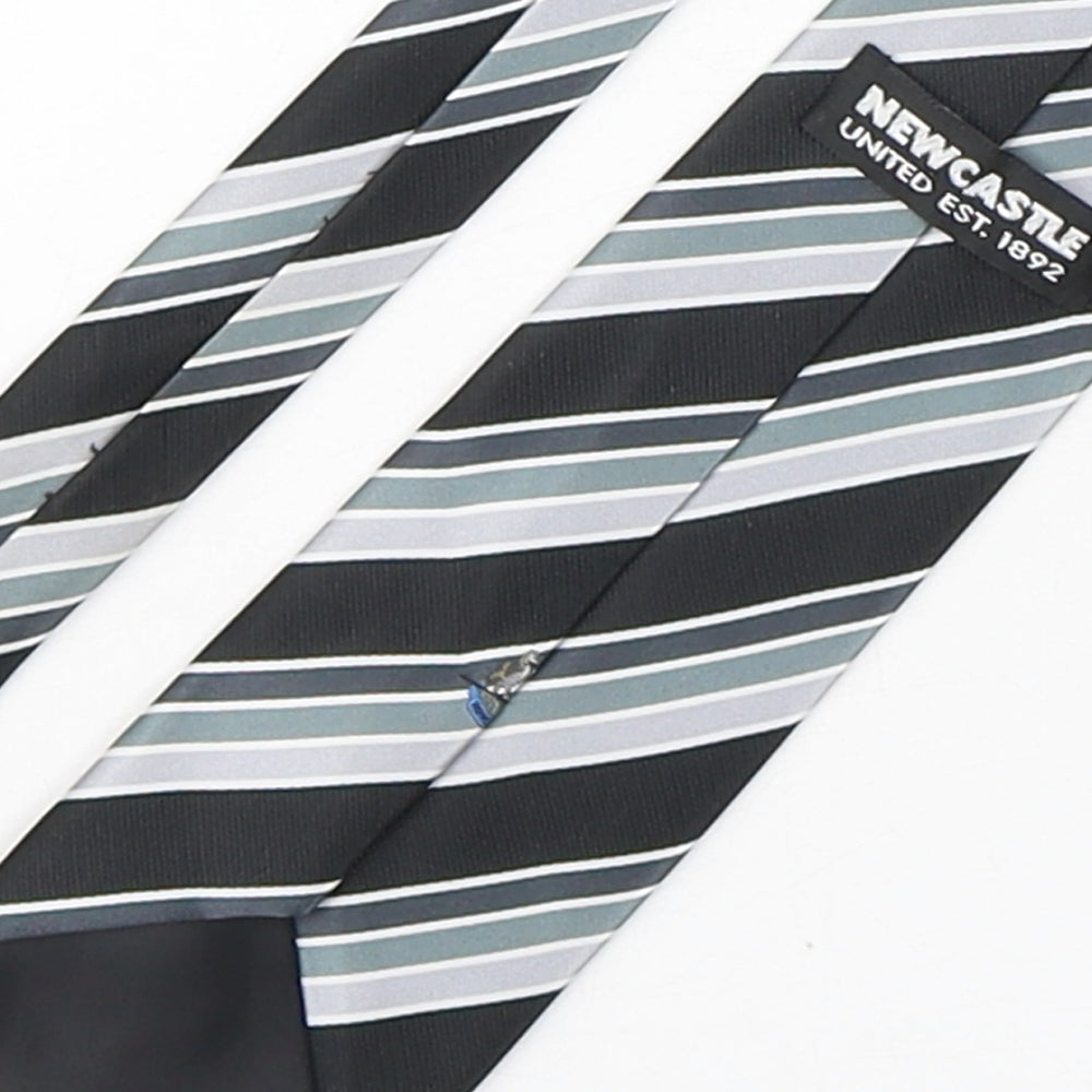 Newcastle United  Mens Multicoloured Striped Polyester Pointed Tie One Size