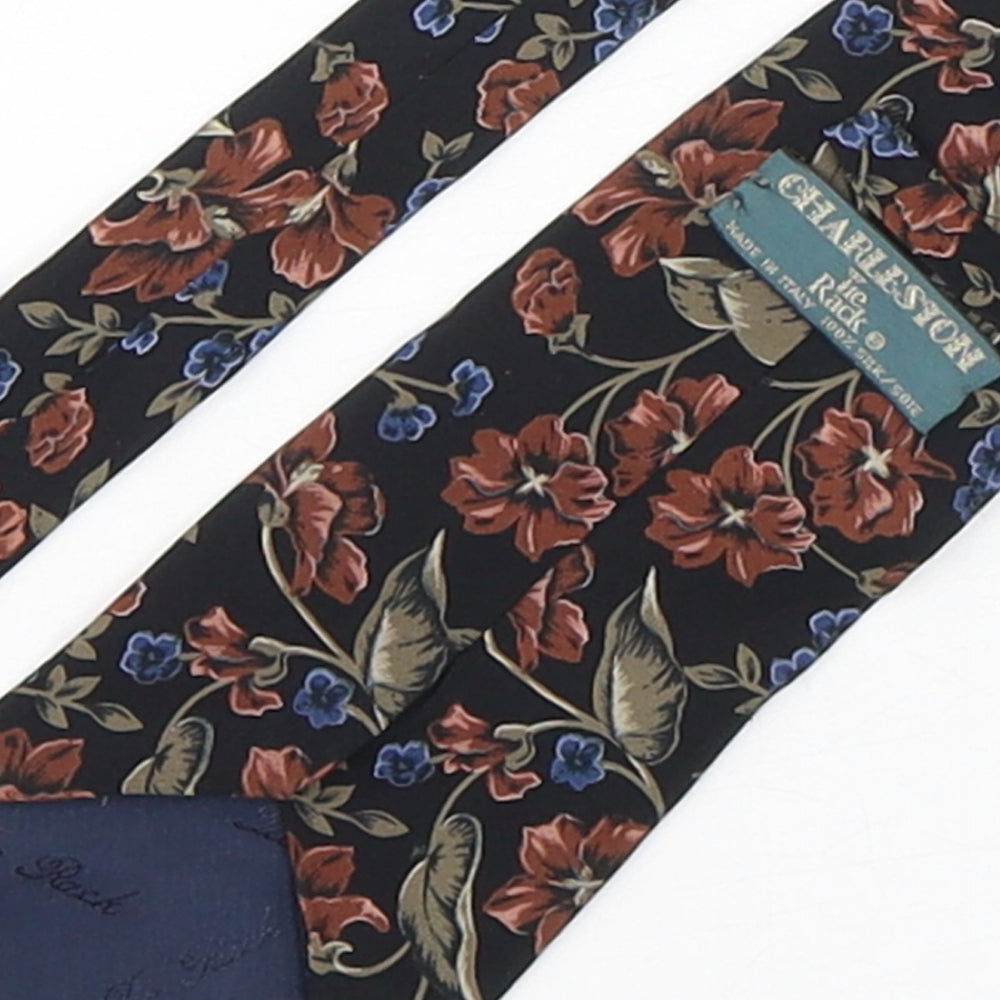 Charleston  Mens Multicoloured Floral Silk Pointed Tie One Size