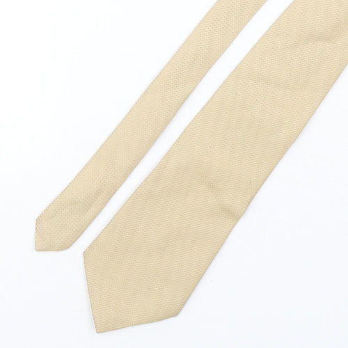 NEXT Mens Beige Grenadine Polyester Pointed Tie One Size