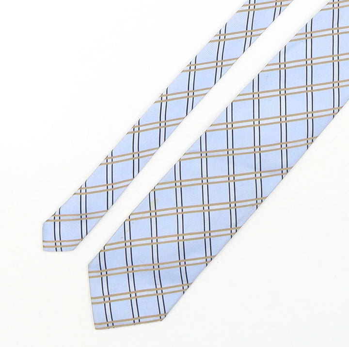 Fellini Mens Multicoloured Plaids & Checks Silk Pointed Tie One Size