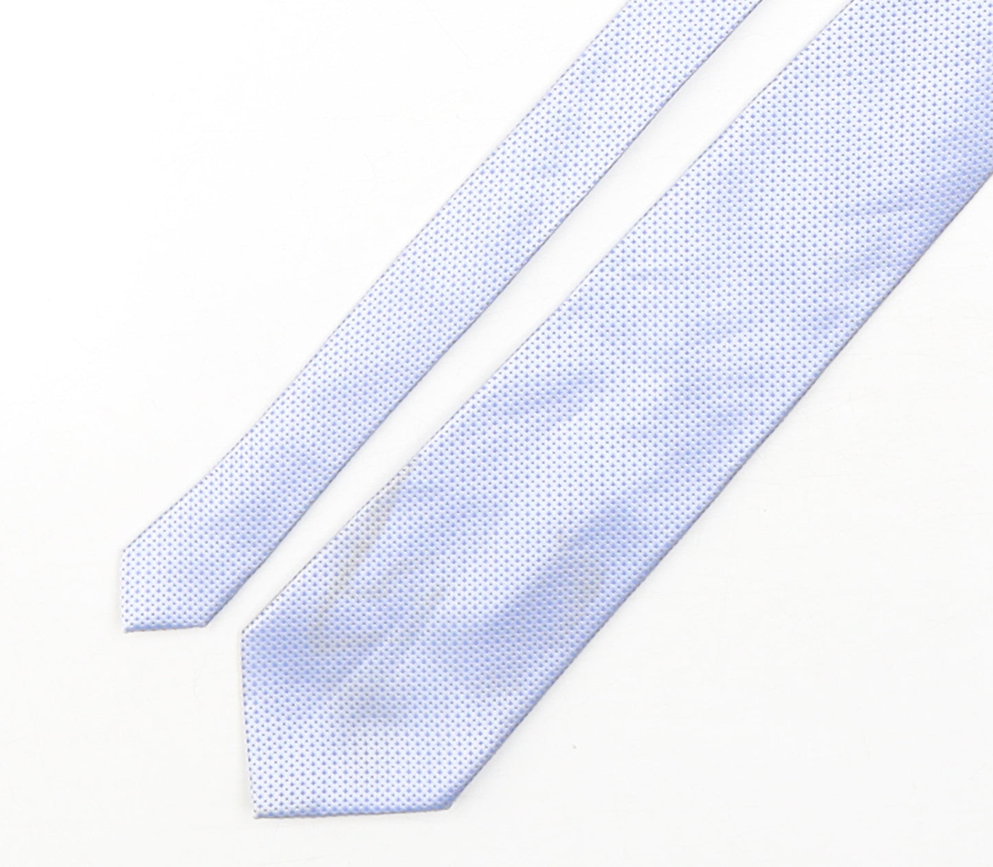 Burton Mens Blue Geometric Polyester Pointed Tie One Size