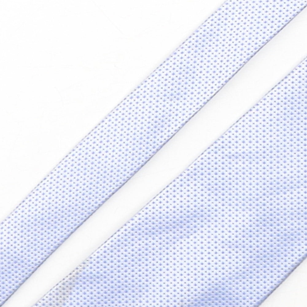 Burton Mens Blue Geometric Polyester Pointed Tie One Size