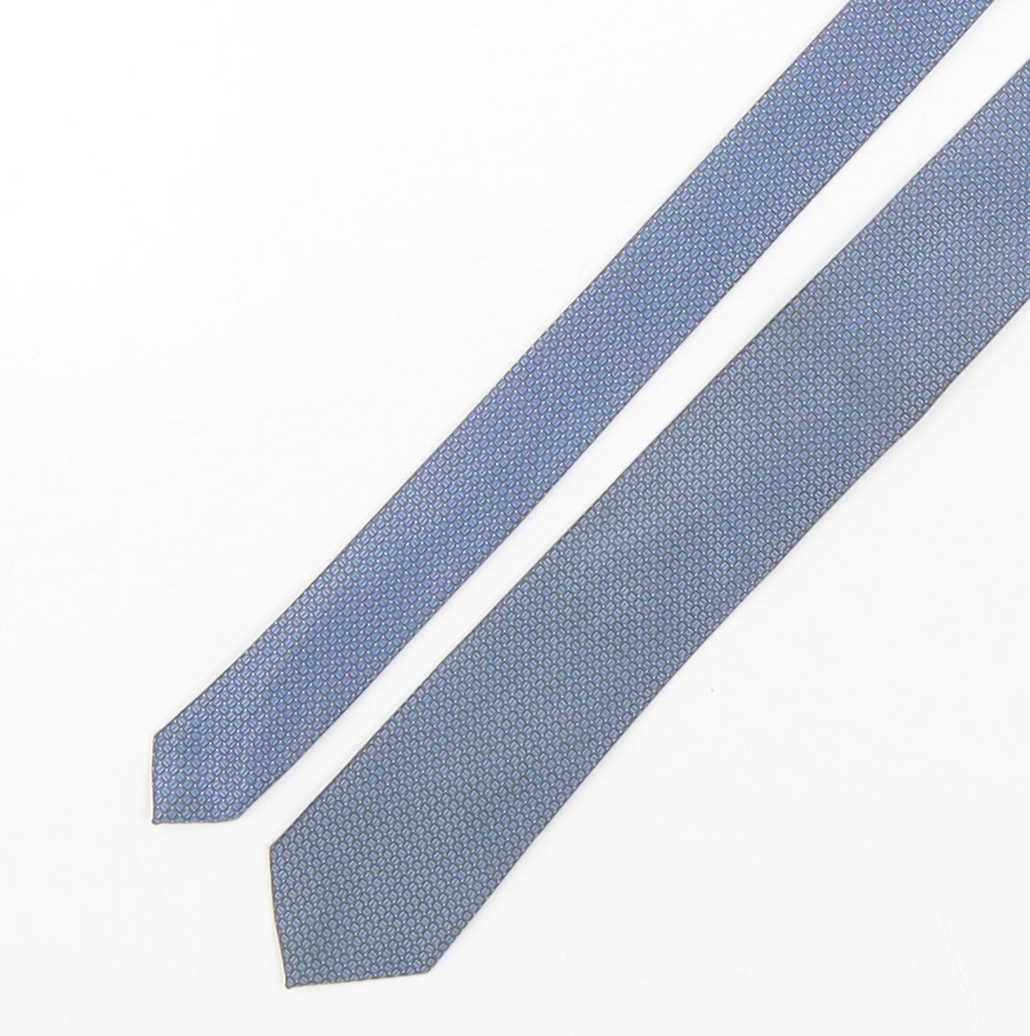 NEXT Mens Blue Geometric Polyester Pointed Tie One Size