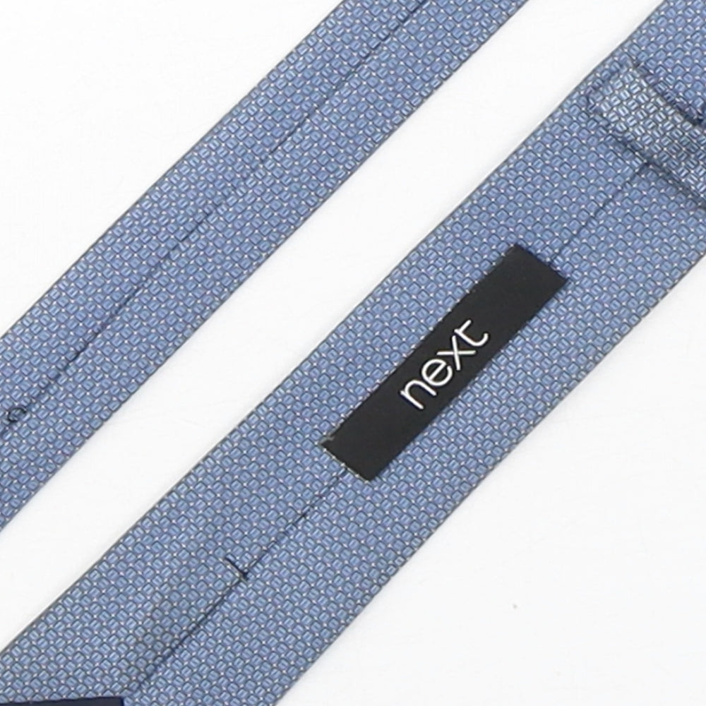 NEXT Mens Blue Geometric Polyester Pointed Tie One Size