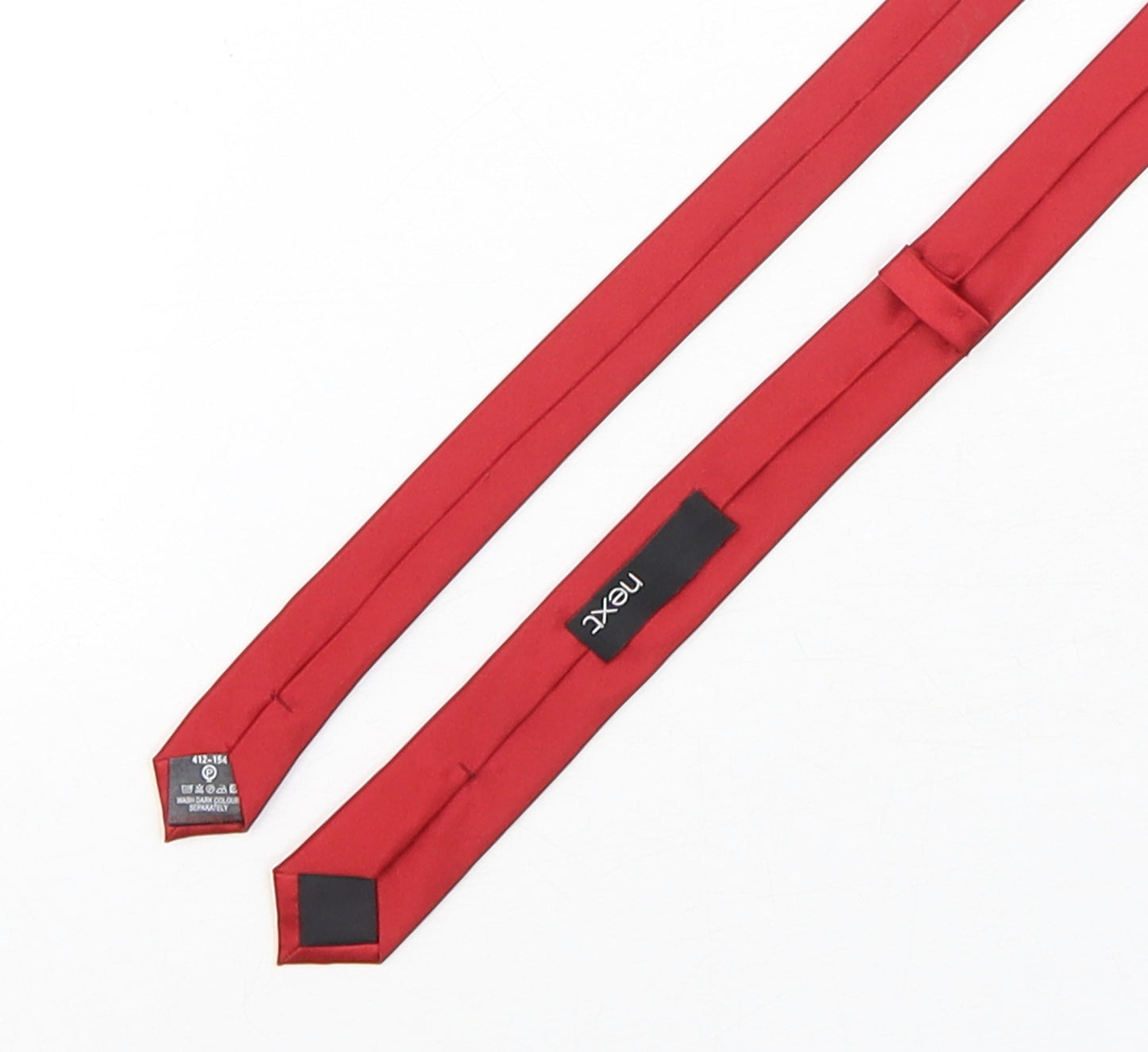 NEXT Mens Red  Polyester Pointed Tie One Size