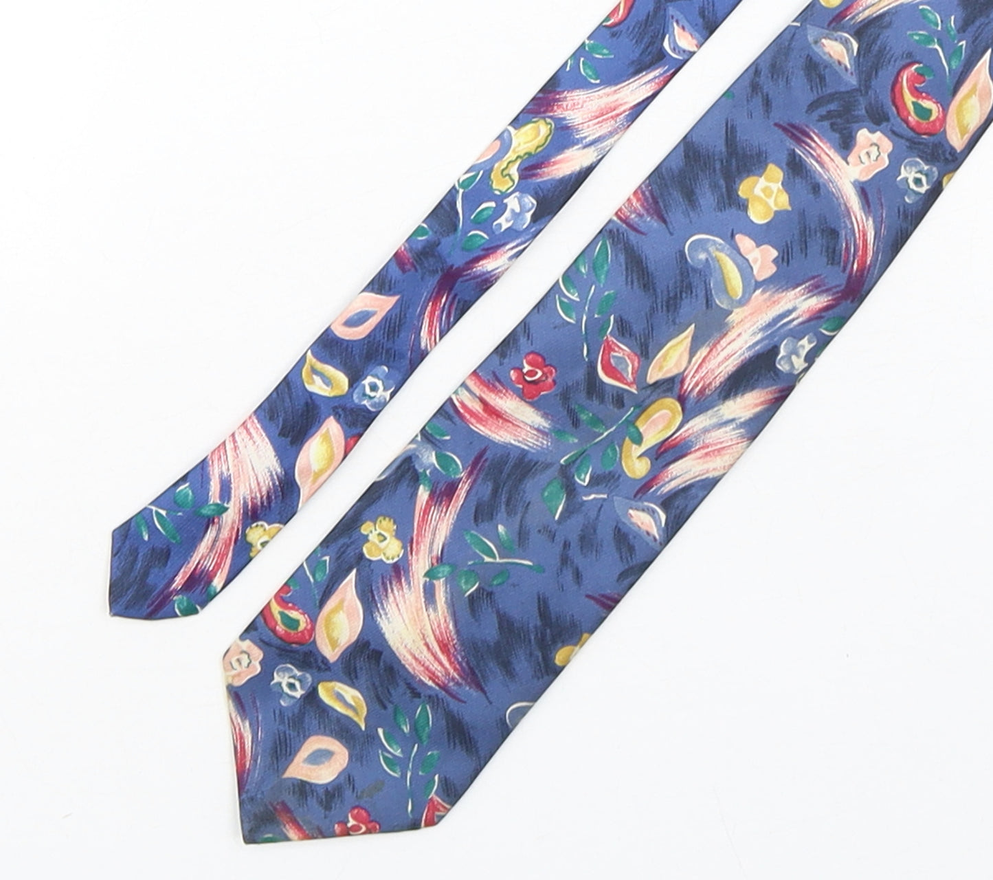 Marks and Spencer Mens Multicoloured Floral Silk Pointed Tie One Size
