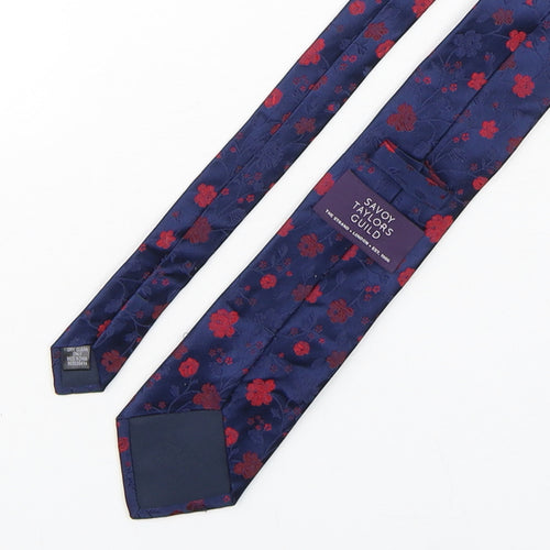 Savoy Taylors Guild Mens Multicoloured Floral Silk Pointed Tie One Size