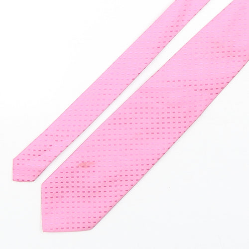 NEXT Mens Pink Geometric Polyester Pointed Tie One Size
