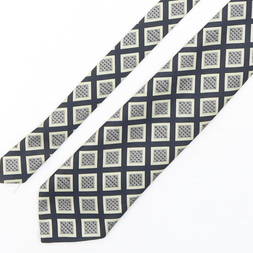 Burton  Mens Multicoloured Geometric Polyester Pointed Tie One Size