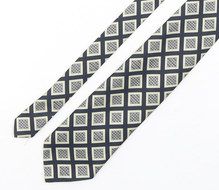 Burton  Mens Multicoloured Geometric Polyester Pointed Tie One Size