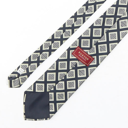 Burton  Mens Multicoloured Geometric Polyester Pointed Tie One Size