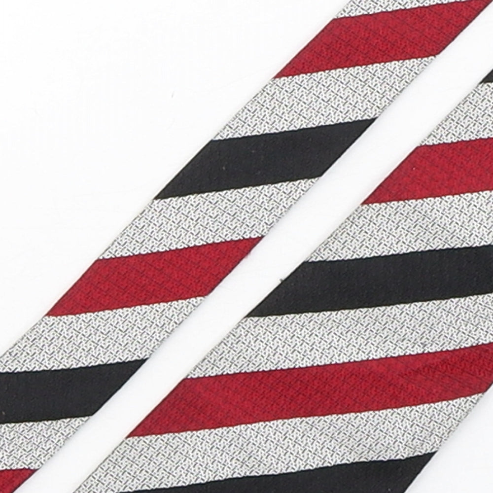 T.M.Lewin  Mens Multicoloured Striped Silk Pointed Tie One Size