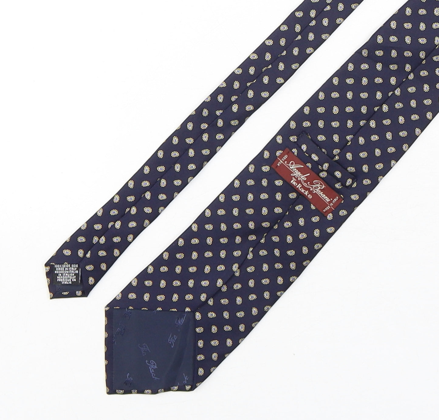 Angelo Bosani Mens Multicoloured Paisley Silk Pointed Tie One Size