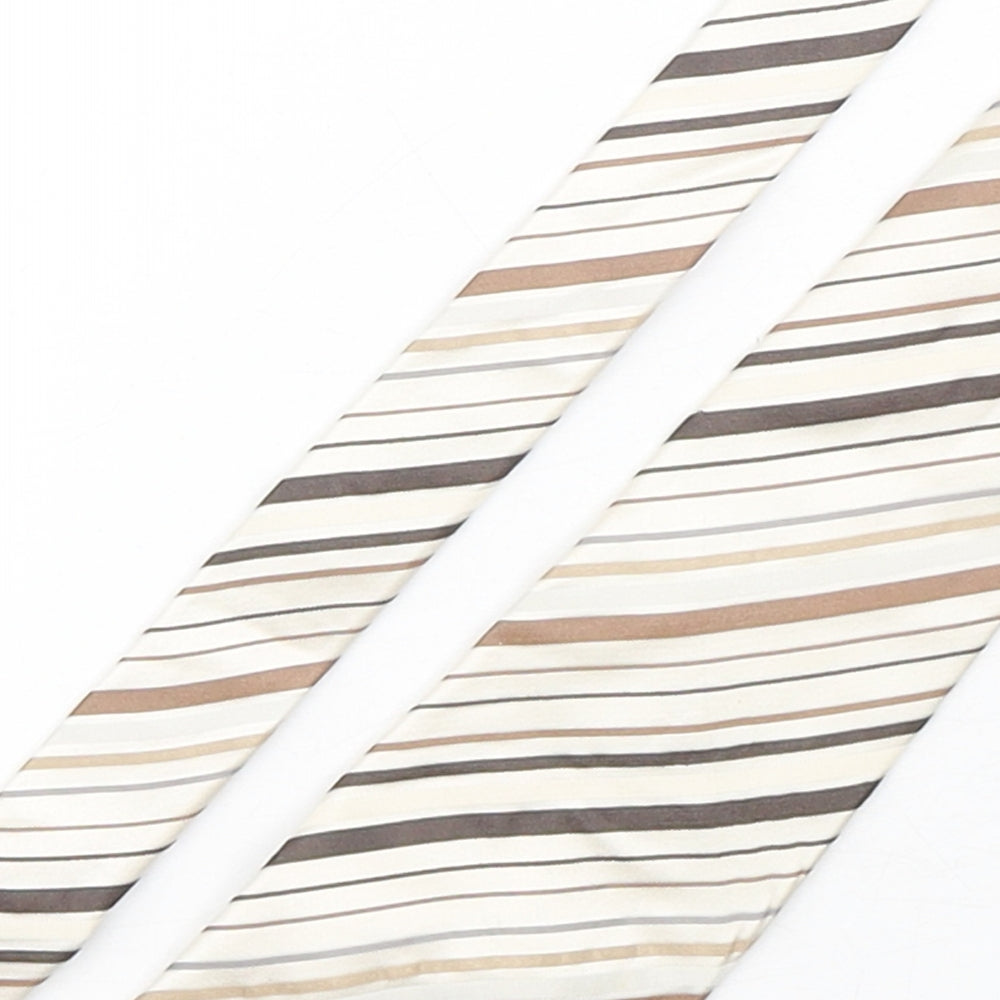 Thomas Nash  Mens Multicoloured Striped Silk Pointed Tie One Size