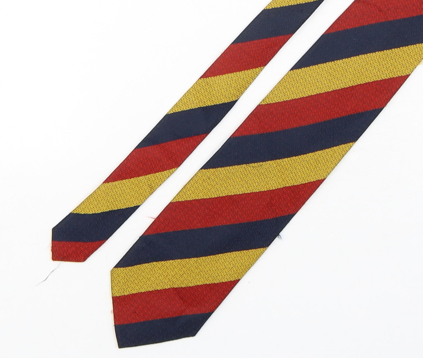 Toye, Kenning & Spencer  Mens Multicoloured Striped Silk Pointed Tie One Size