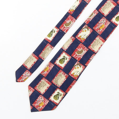 Marks and Spencer Mens Multicoloured Geometric Silk Pointed Tie One Size