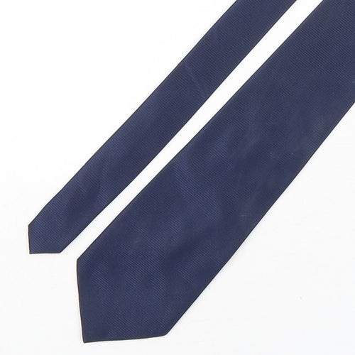 Debenhams Mens Blue Striped Polyester Pointed Tie One Size
