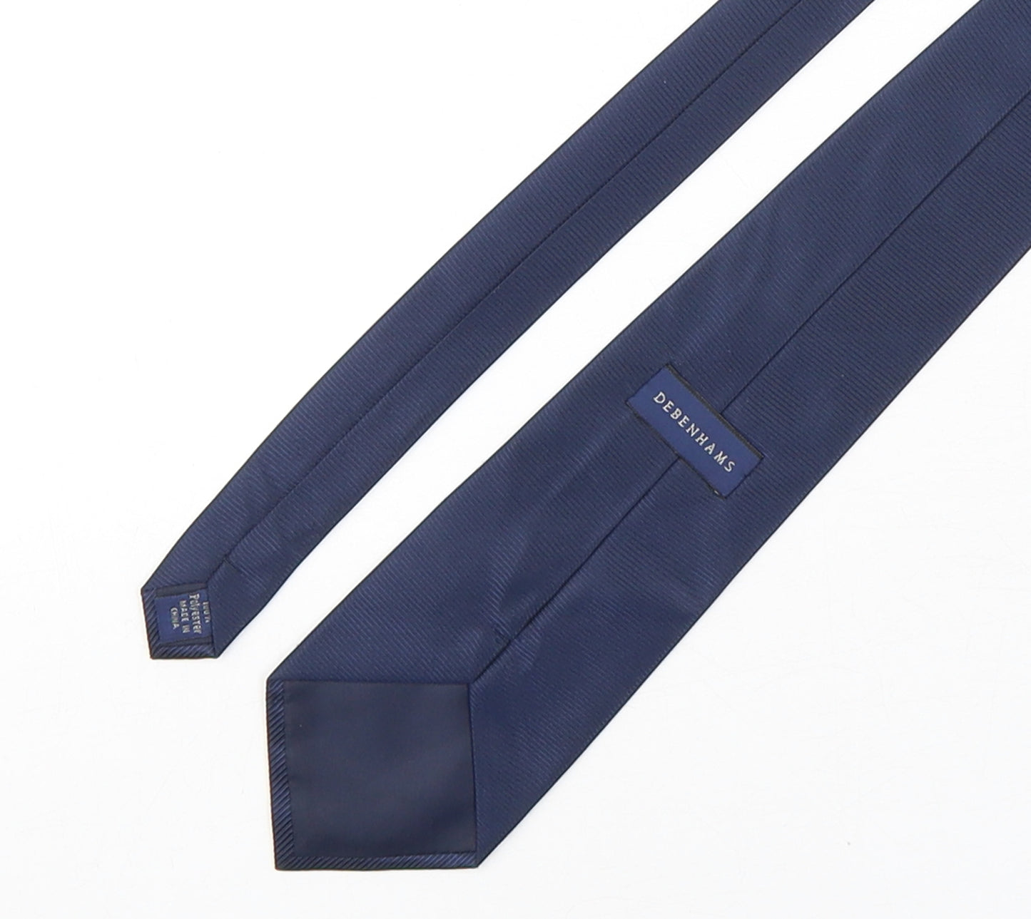 Debenhams Mens Blue Striped Polyester Pointed Tie One Size