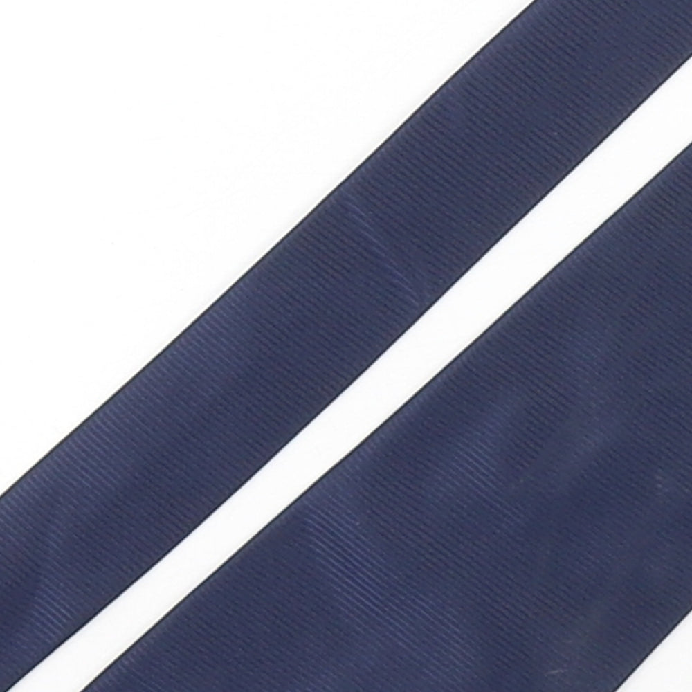 Debenhams Mens Blue Striped Polyester Pointed Tie One Size