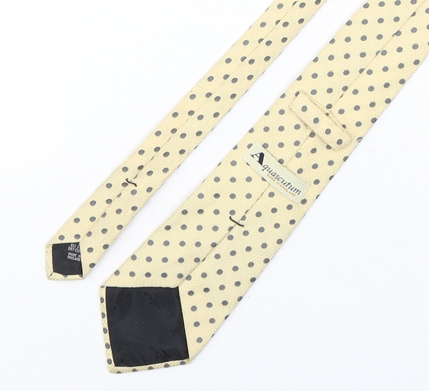 Aquascutum Mens Multicoloured Polka Dot Silk Pointed Tie One Size