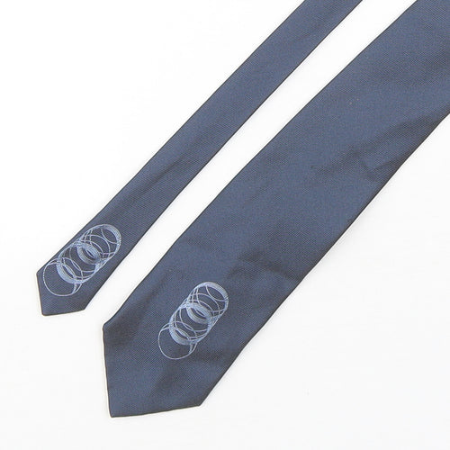 Simon Carter  Mens Blue  Silk Pointed Tie One Size