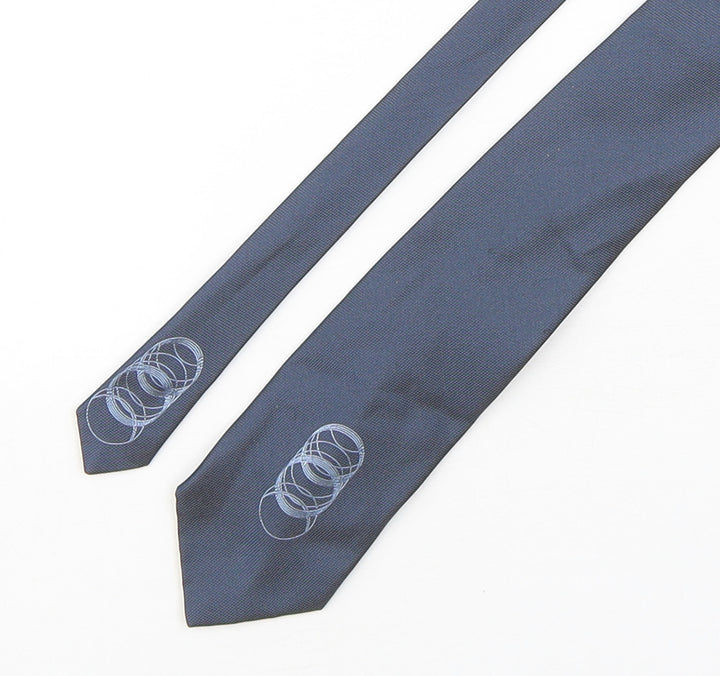 Simon Carter Mens Blue Silk Pointed Tie One Size
