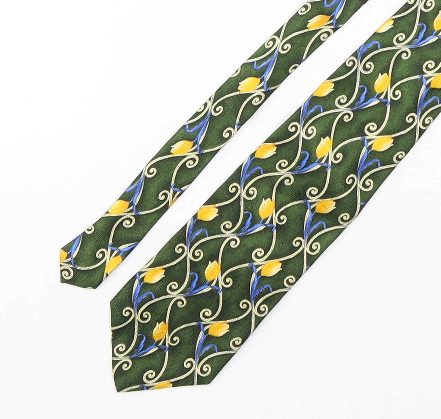 Cezan  Mens Multicoloured Floral Silk Pointed Tie One Size