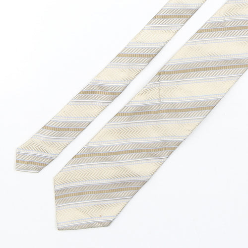 Collezione Mens Multicoloured Striped Silk Pointed Tie One Size