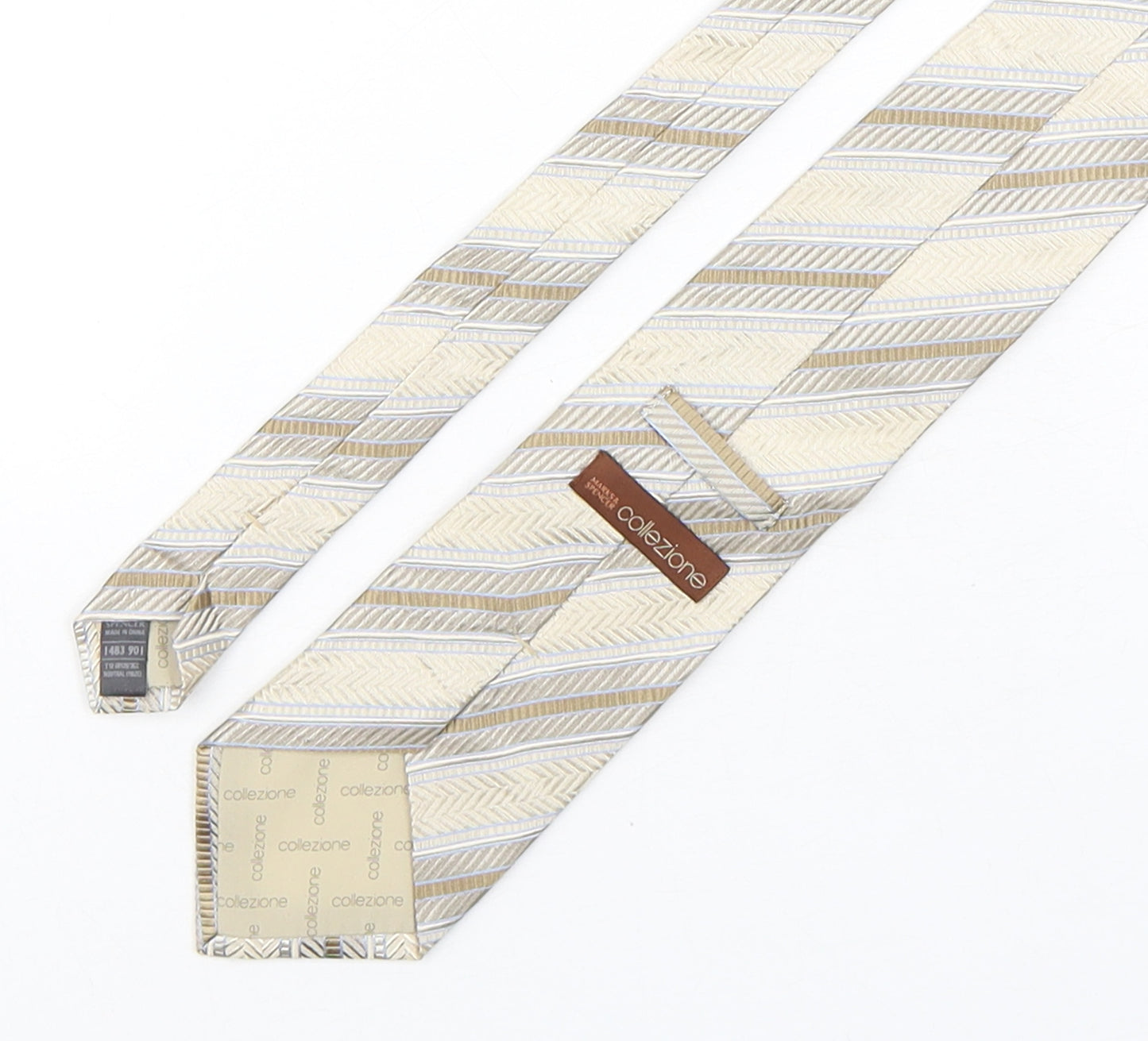 Collezione Mens Multicoloured Striped Silk Pointed Tie One Size
