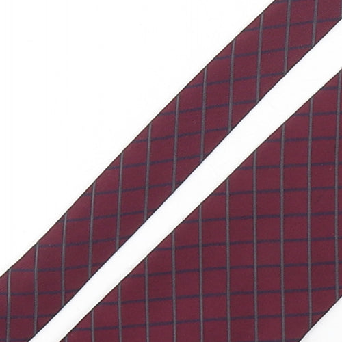 Debenhams  Mens Purple Plaids & Checks Polyester Pointed Tie One Size