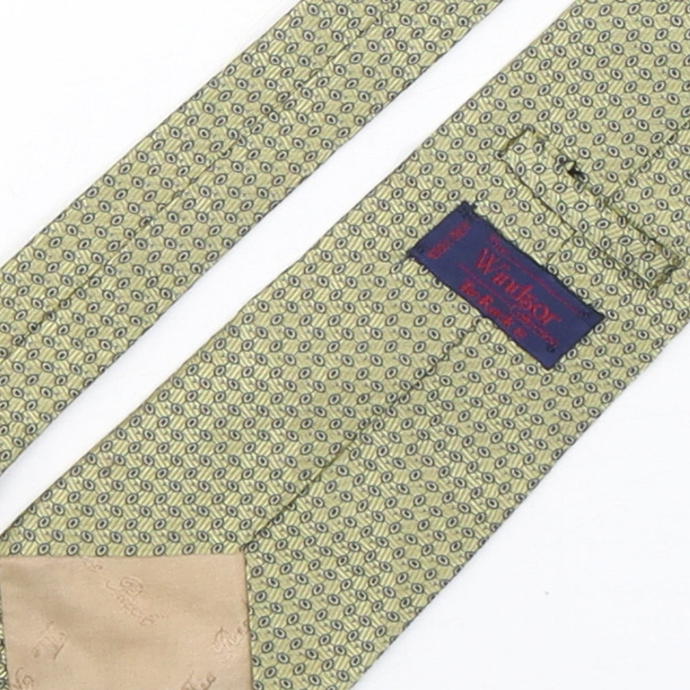 Windsor  Mens Multicoloured Geometric Silk Pointed Tie One Size