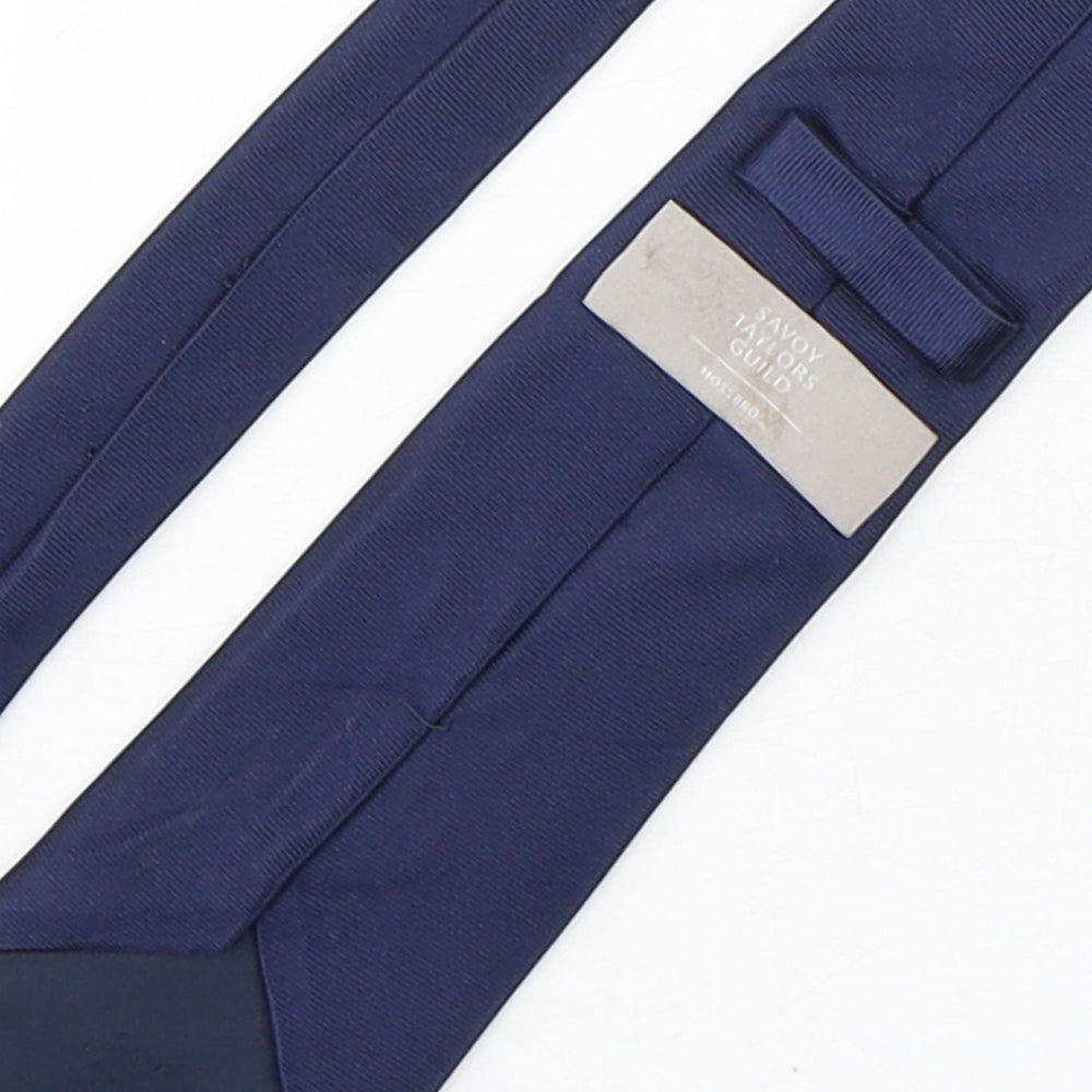 Savoy Taylors Guild Mens Blue  Silk Pointed Tie One Size