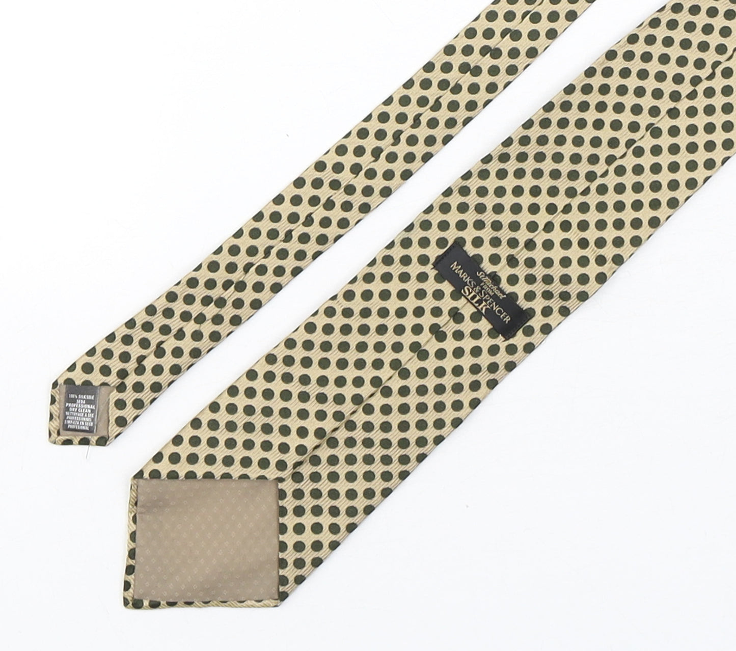 Marks and Spencer Mens Multicoloured Polka Dot Silk Pointed Tie One Size