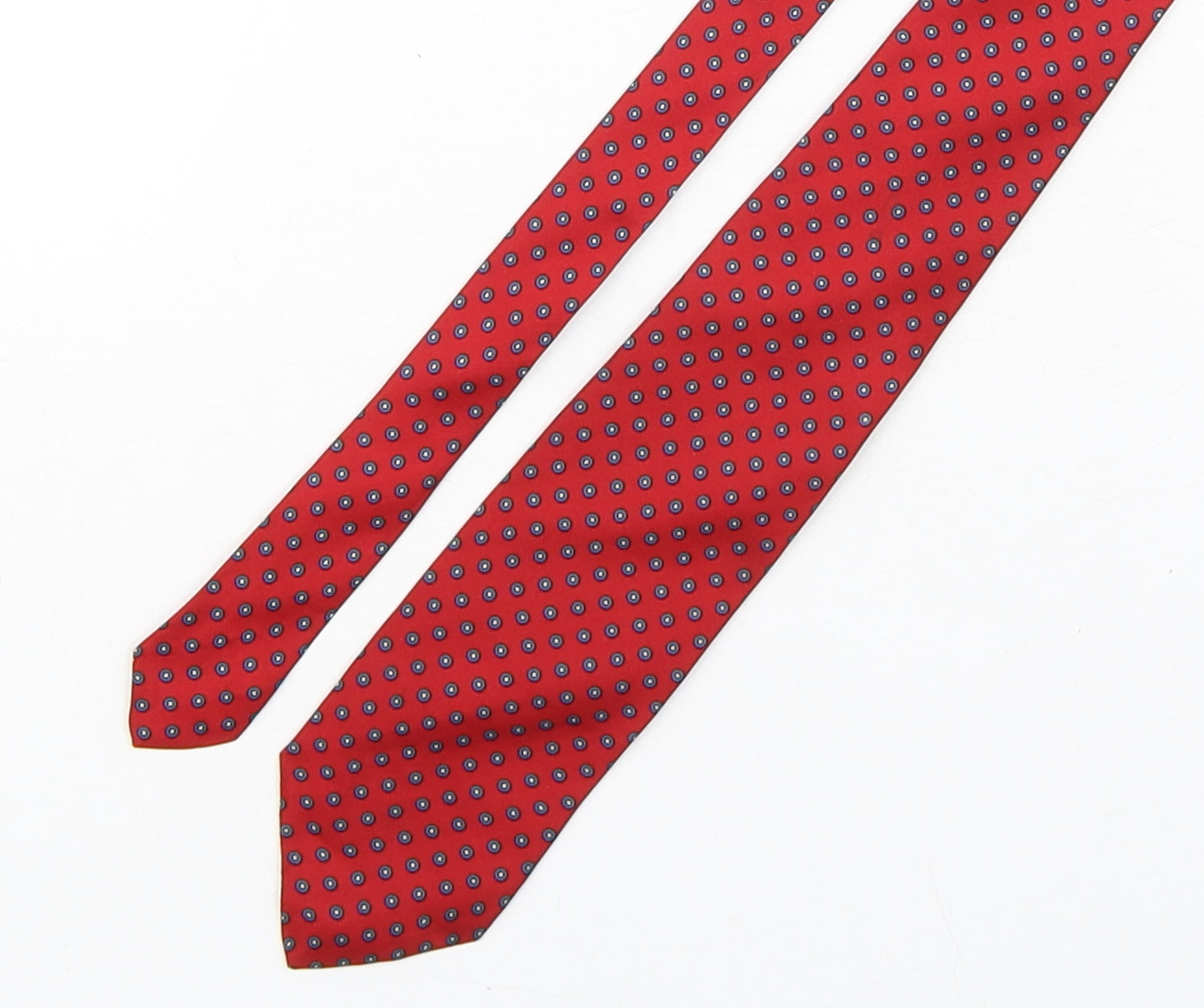 John Comfort Mens Multicoloured Polka Dot Silk Pointed Tie One Size