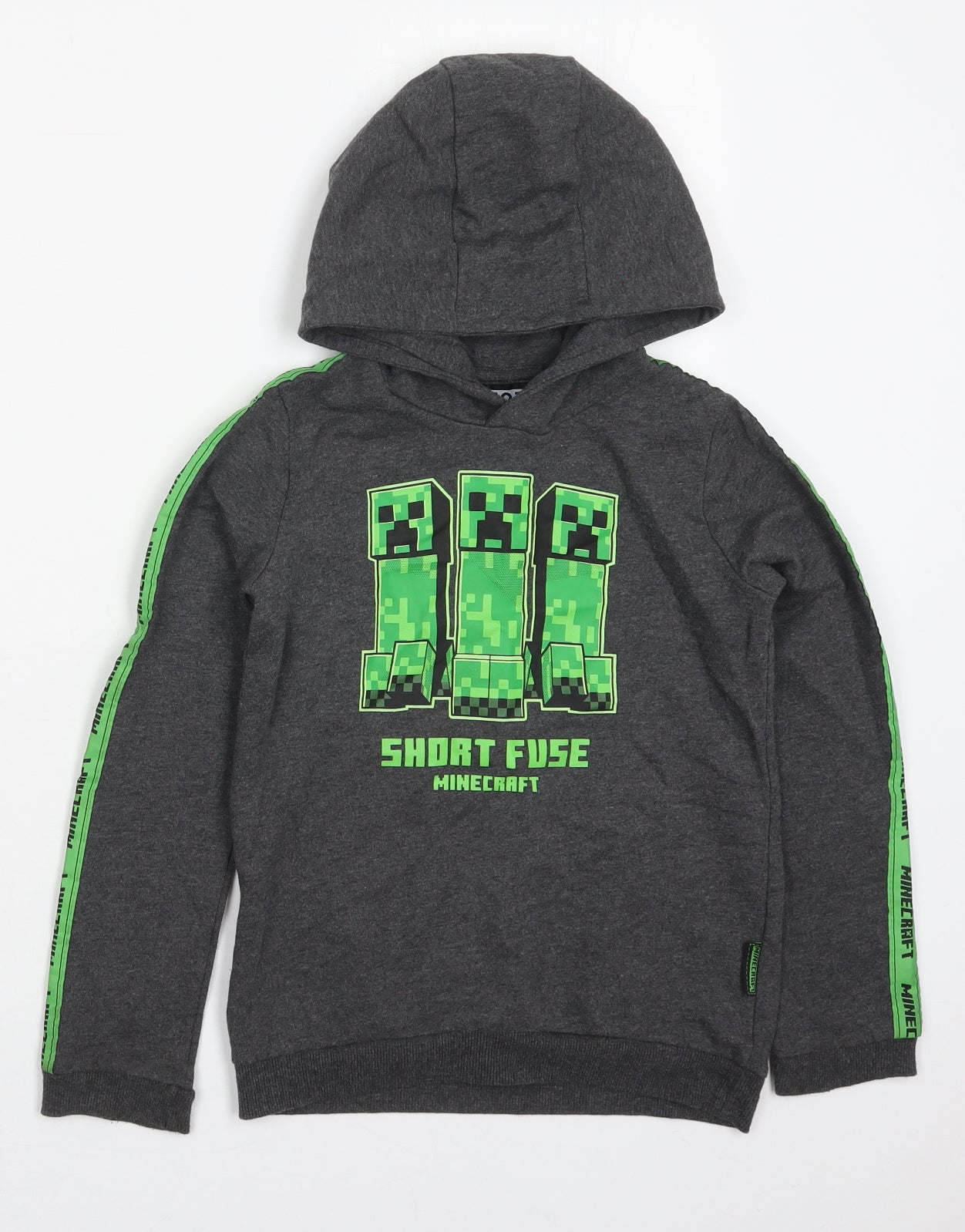 Pep&Co Boys Grey  Cotton Pullover Hoodie Size 8-9 Years  Pullover - Minecraft