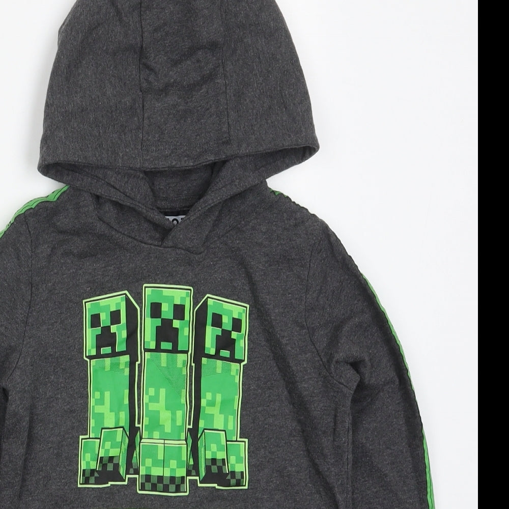 Pep&Co Boys Grey  Cotton Pullover Hoodie Size 8-9 Years  Pullover - Minecraft
