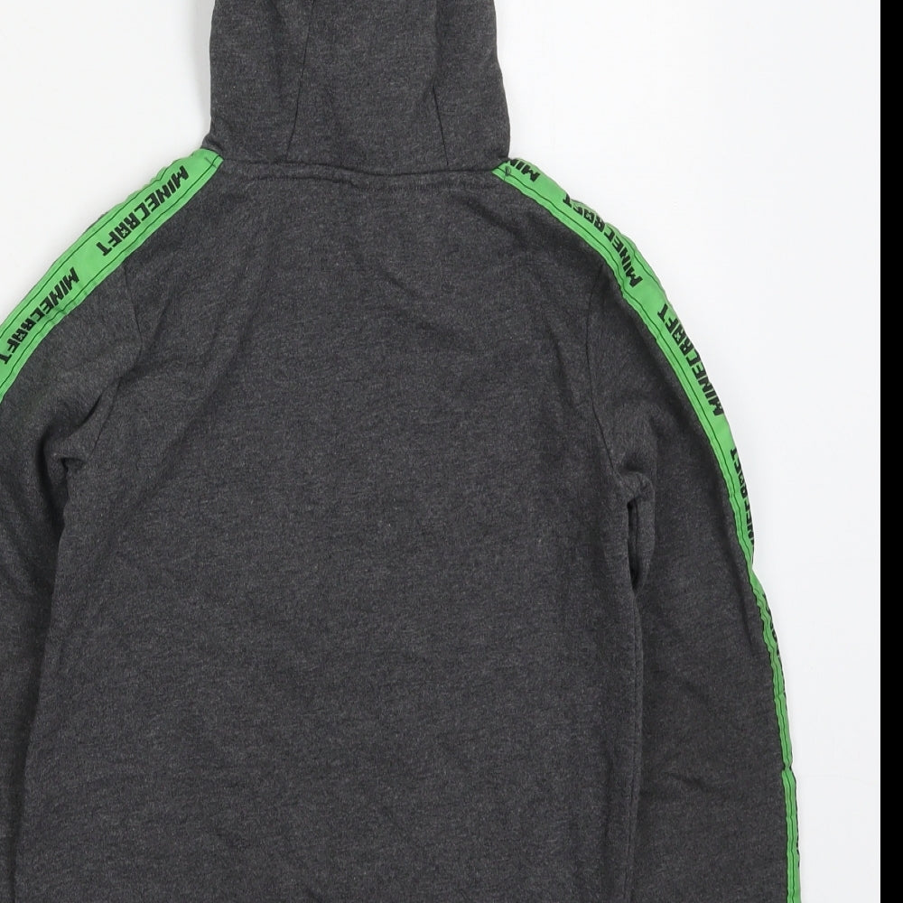 Pep&Co Boys Grey  Cotton Pullover Hoodie Size 8-9 Years  Pullover - Minecraft