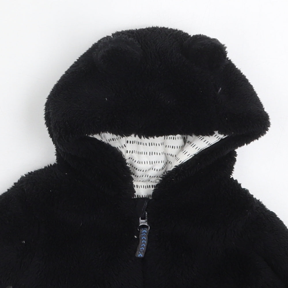 Nutmeg Baby Black   Jacket  Size 0-3 Months   Zip